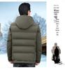 Men's Mid-Length Down Cotton Winter Coat for Dad and Grandpa