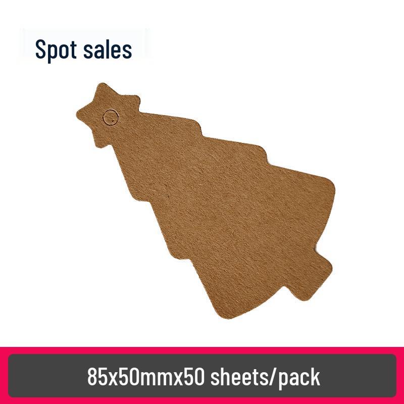 50x30 Kraft Paper Flower Head Blank Hang Tag - European Handwritten Message Bookmark Gift