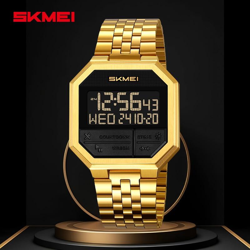 Square Multifunctional Dual Time Electronic Watch Creative Men's Business Waterproof Men's Watch