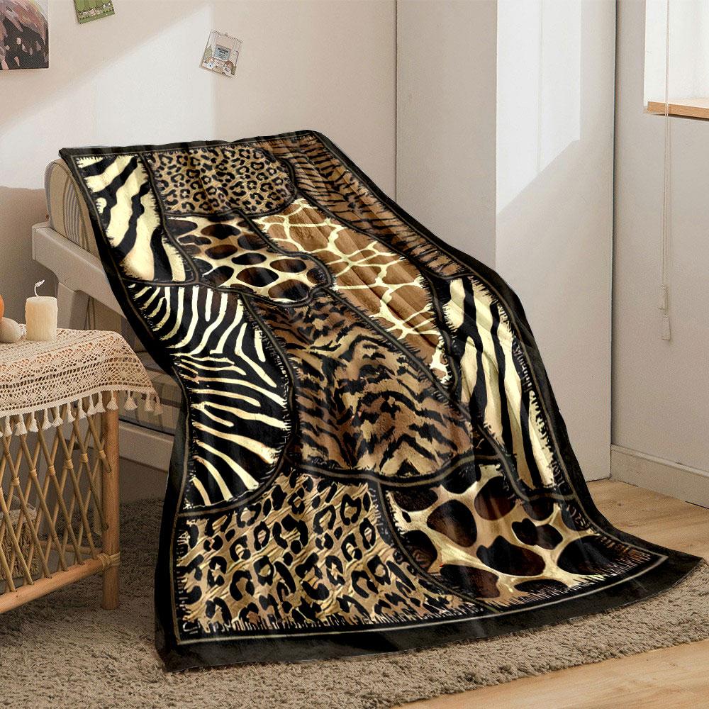Coperta con Stampa Animalier Safari Coperta per Camera da Letto Coperta per Divano del Salotto Coperta Morbida per Pausa Pranzo Regalo per Festival di un Amico
