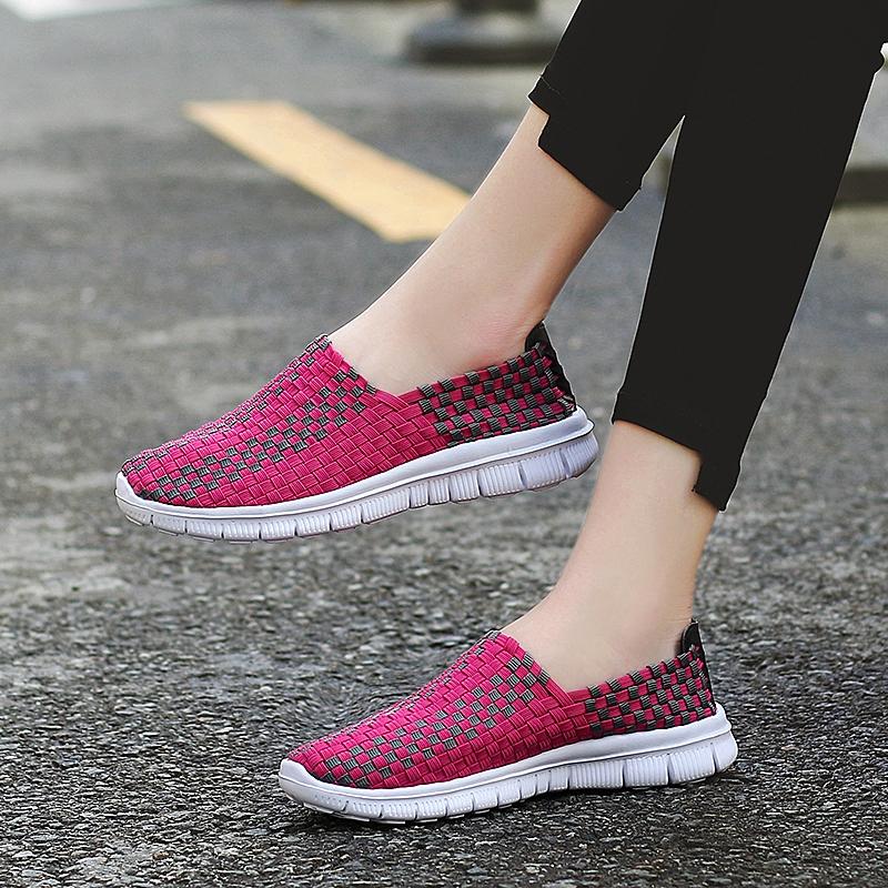 Men's Shoes Summer Women's Handmade Woven Breathable Couple Casual Flat Bottom Lightweight Casual Loafers Large Size 2025