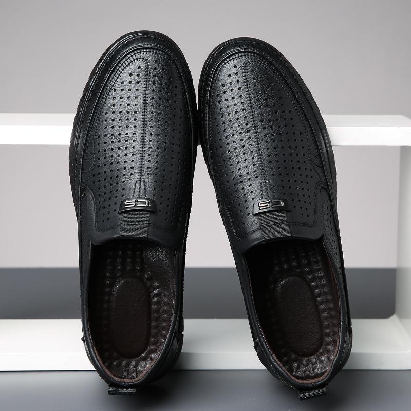 Leather Shoes New Men's Soft Cowhide Business Casual Doudou Shoes Men's Soft-soled Casual Shoes Men's Soft-soled Non-slip Lazy