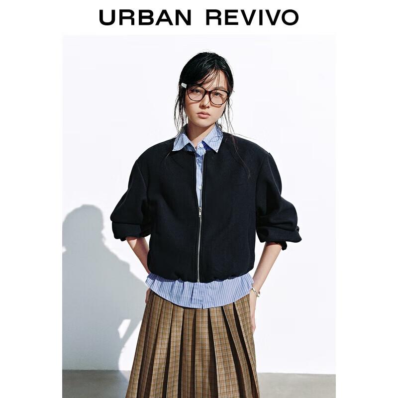 

Женская осенняя куртка UR 2025 года в полоску, пэчворк, свободного кроя XS