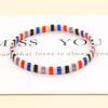 Ximang Fashion Jewelry Ximang Bracelet Enamel Bohemian Multicolor Half Tila Beads Elastic Stretch Bracelets for Women Jewellery