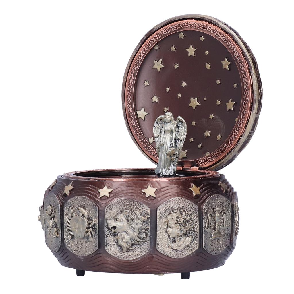 Music Box Fashion Creativity Rotating 12 Constellations Firends Birthday Holiday GiftsCoppery Aries