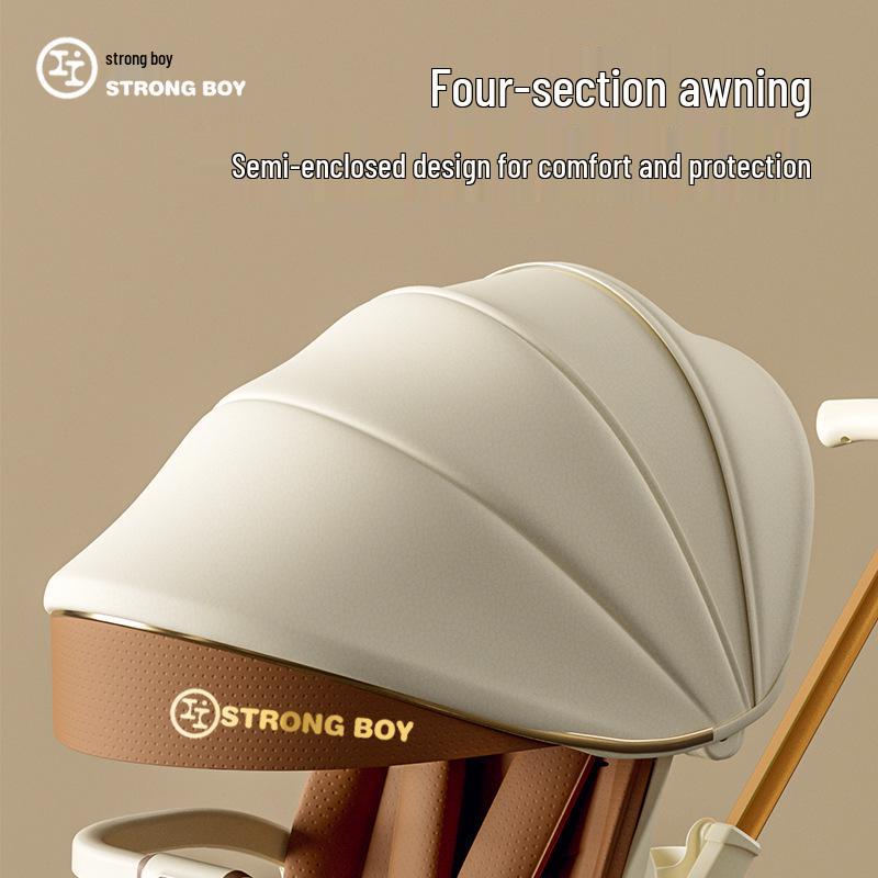 Zhuangzai Wysoki Stelaż Lekki Dwukierunkowy Wózek Dziecięcy dla Niemowląt i Małych Dzieci