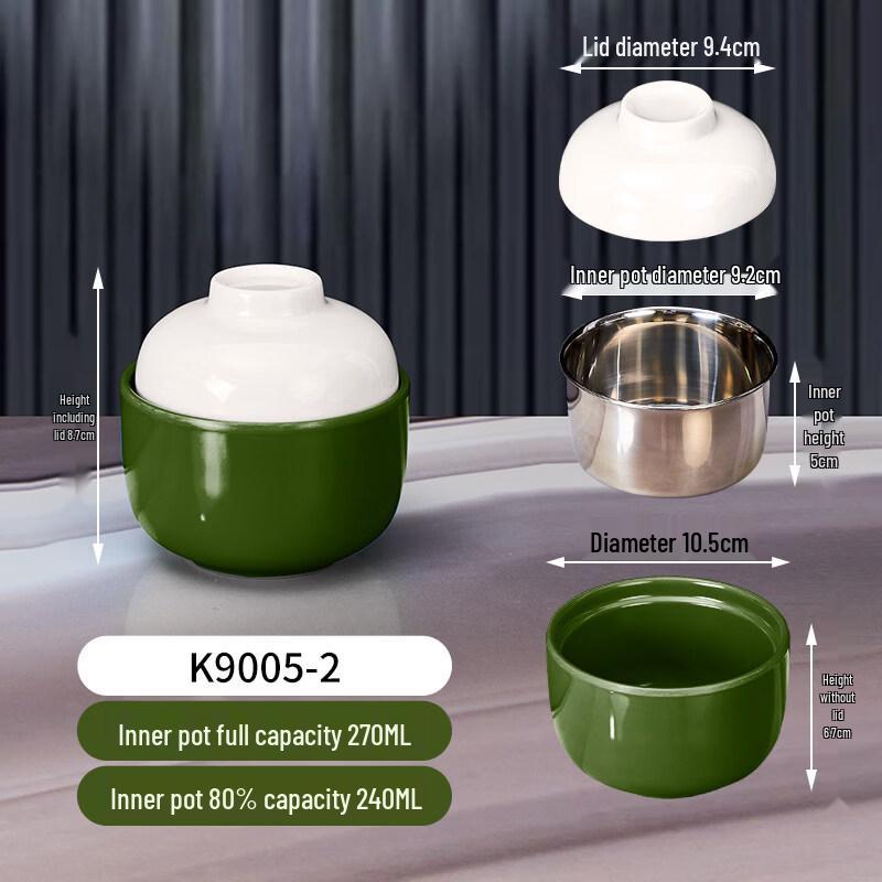 Ru Han 4-inch Thickened Melamine Soup Tureen Set with Lids