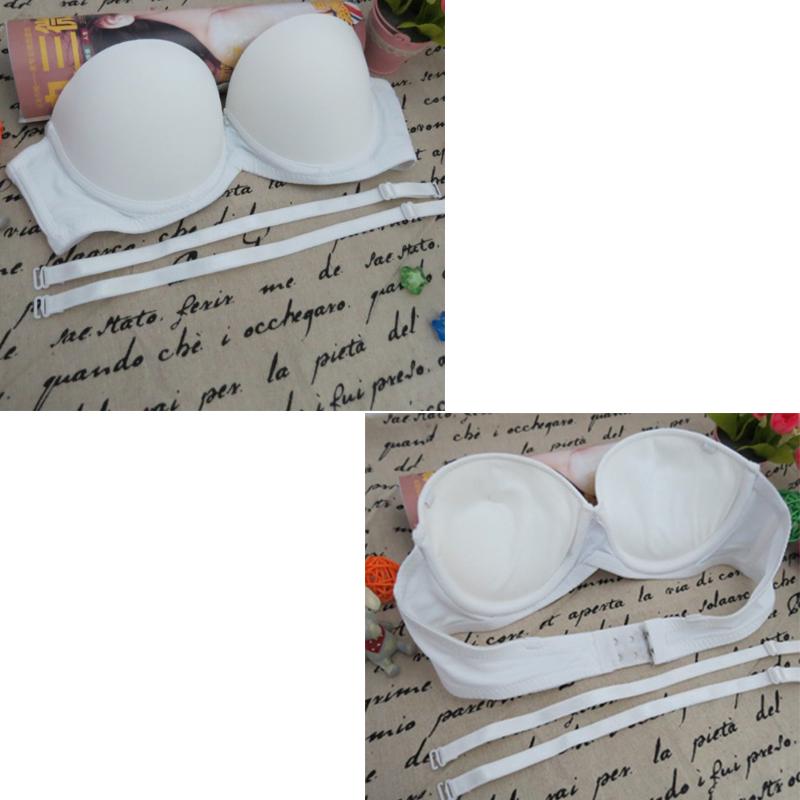 Julexy AB Push Up Bralet Kadın Sütyen 1/2 Cup Sıcak Satış Askısız Dikişsiz Sütyen Dolgulu İç Çamaşırı