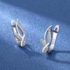 925 Sterling Silver Zircon Round Bead Threaded Stud Earrings, Women's Screw Twist-off Stud Earrings, Simple and Fashion