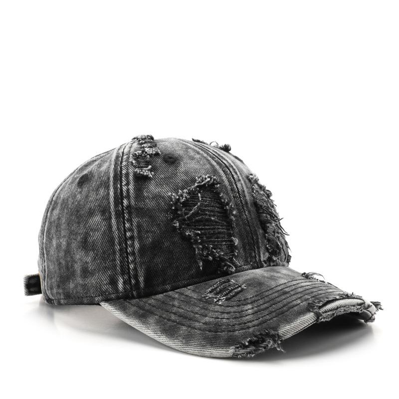 Retro zerrissene Herren- und Damen-Denim-Baseballkappen Mode Persönlichkeit Lässige vielseitige Kappe