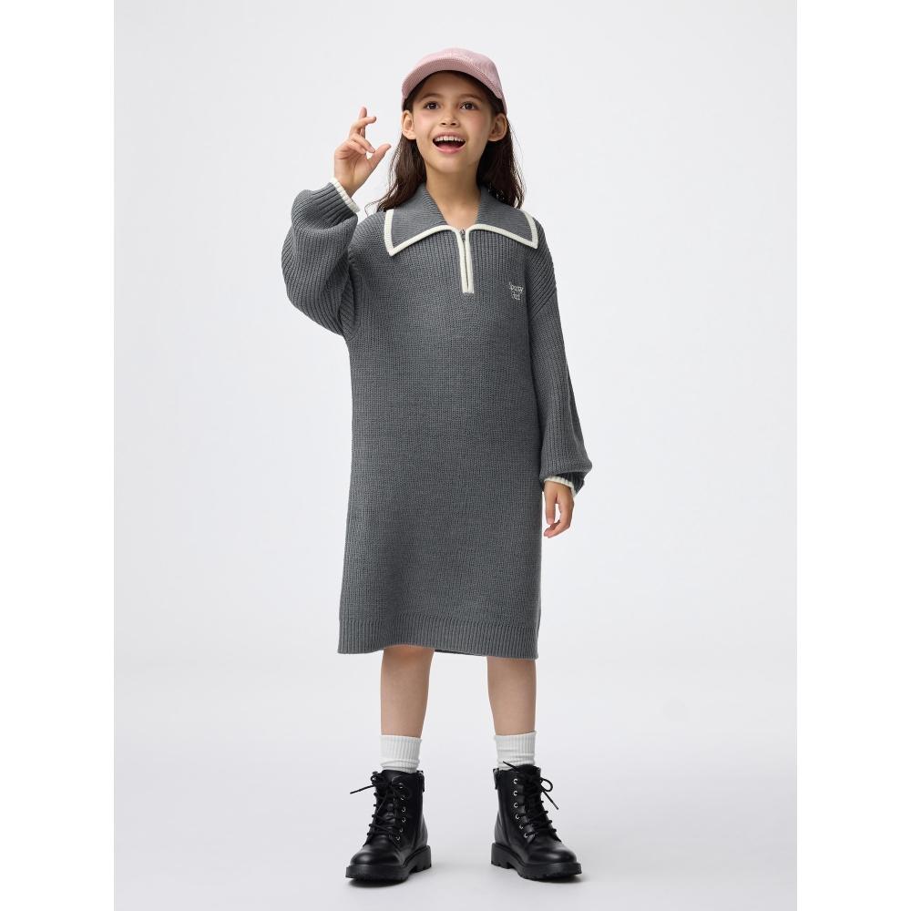 

Gu By Uniqlo Girls Half Zip Knit Dress +e 30 NATURAL/160cm