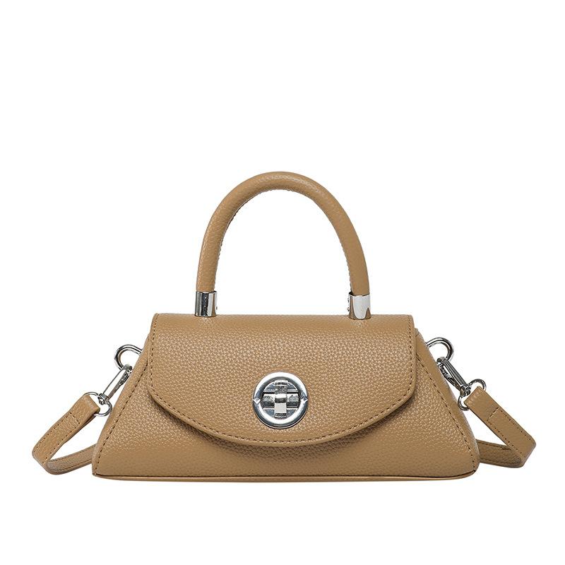 

Популярная оптовая простая темпераментная сумка-трапеция с тиснением под личи, портативная маленькая квадратная сумка, повседневная универсальная сумка-мессенджер в зарубежном стиле хаки