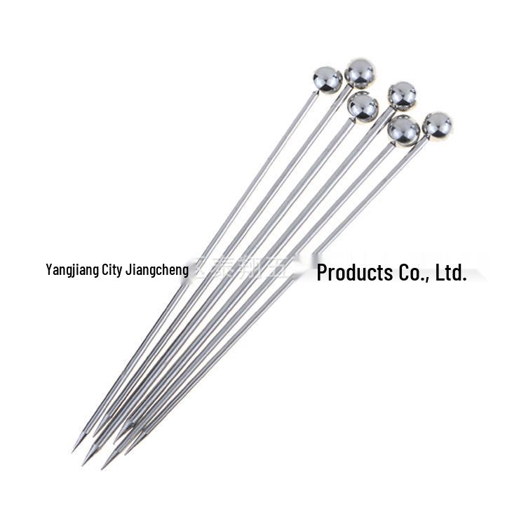 Nerezové dekorativní koktejlové párátka, vidličky na olivy a ovoce do Martini