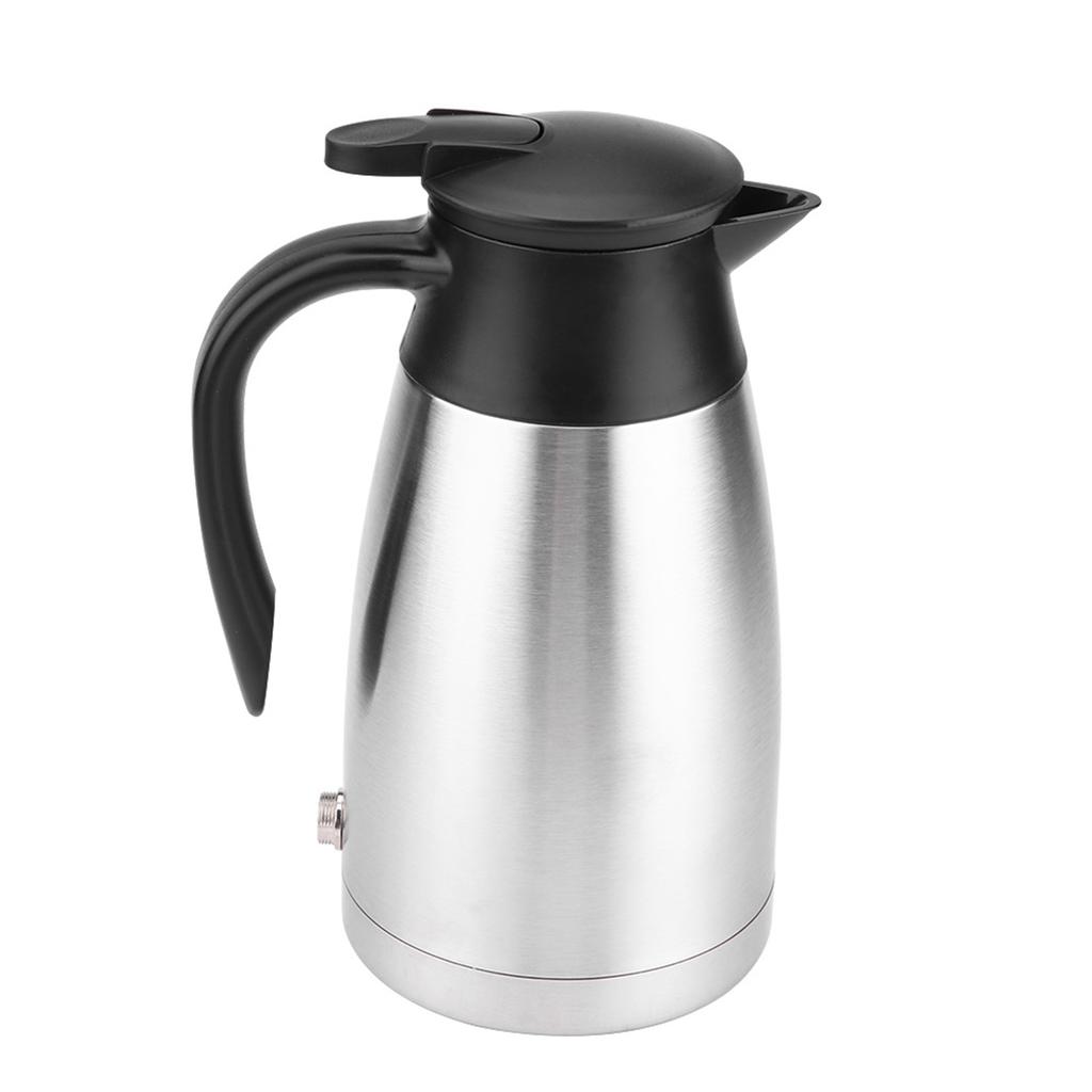 1000ML 12V24V Stainless Steel Electric In Car Kettle Travel Thermoses Heating Water Bottle