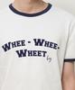 GENERALIDEA Man Whee Lettering Ringer Tee [White] / Gf2Mts011