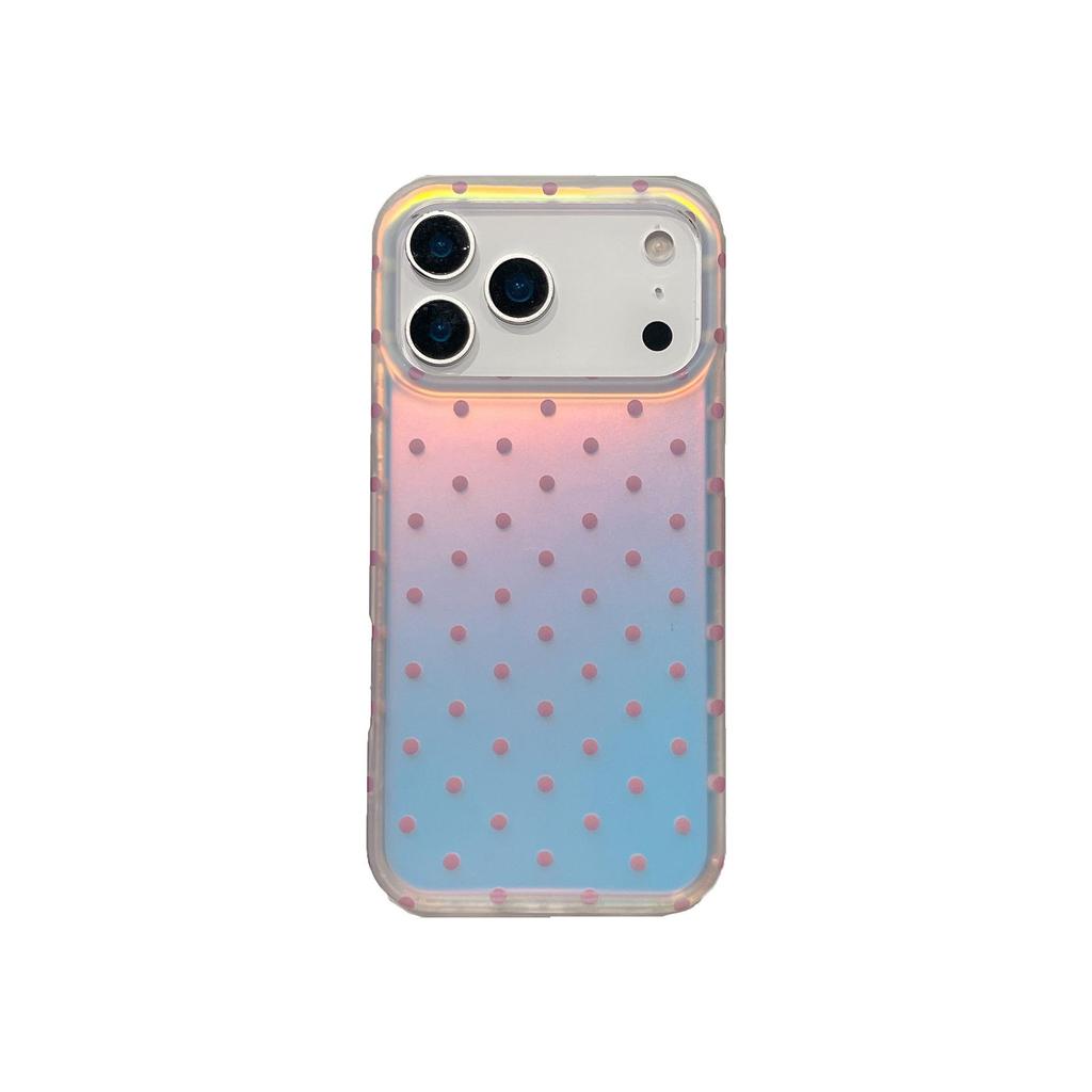 High-Value IMD Laser Polka Dot Case for iPhone 17 Pro Max/16/14/15 - Full Coverage Design
