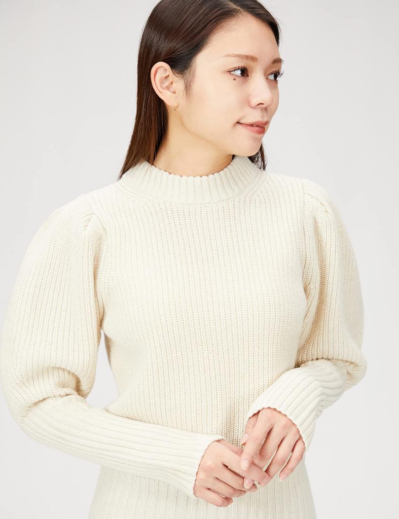 FRAY I.D. Compact Puff Sleeve Knit FWNT225062 Women's IVR F