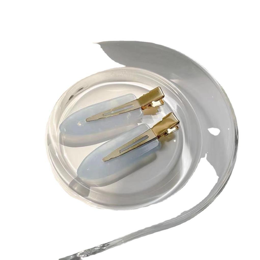 Korean Acetate Iridescent Seamless Hair Clip for Women - Duckbill Flyaway Styling Hairpin