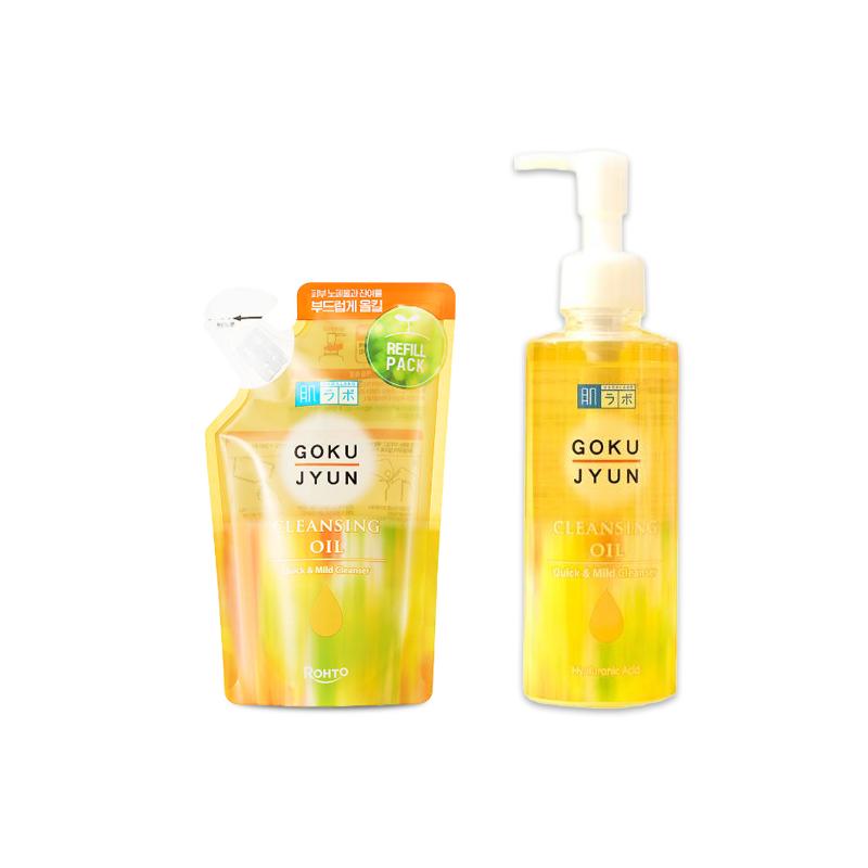 HadaLabo Gokujyun Reinigungsöl Hauptgröße 200ml, Nachfüllpackung 180ml (3 Optionen)
