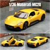 1/36 Maserati MC20 Super Sport Spielzeugautomodell für Kinder RMZ CiTY 5" Druckguss-Miniatur-Pullback-Kollektion Geschenk für Kinder Jungen