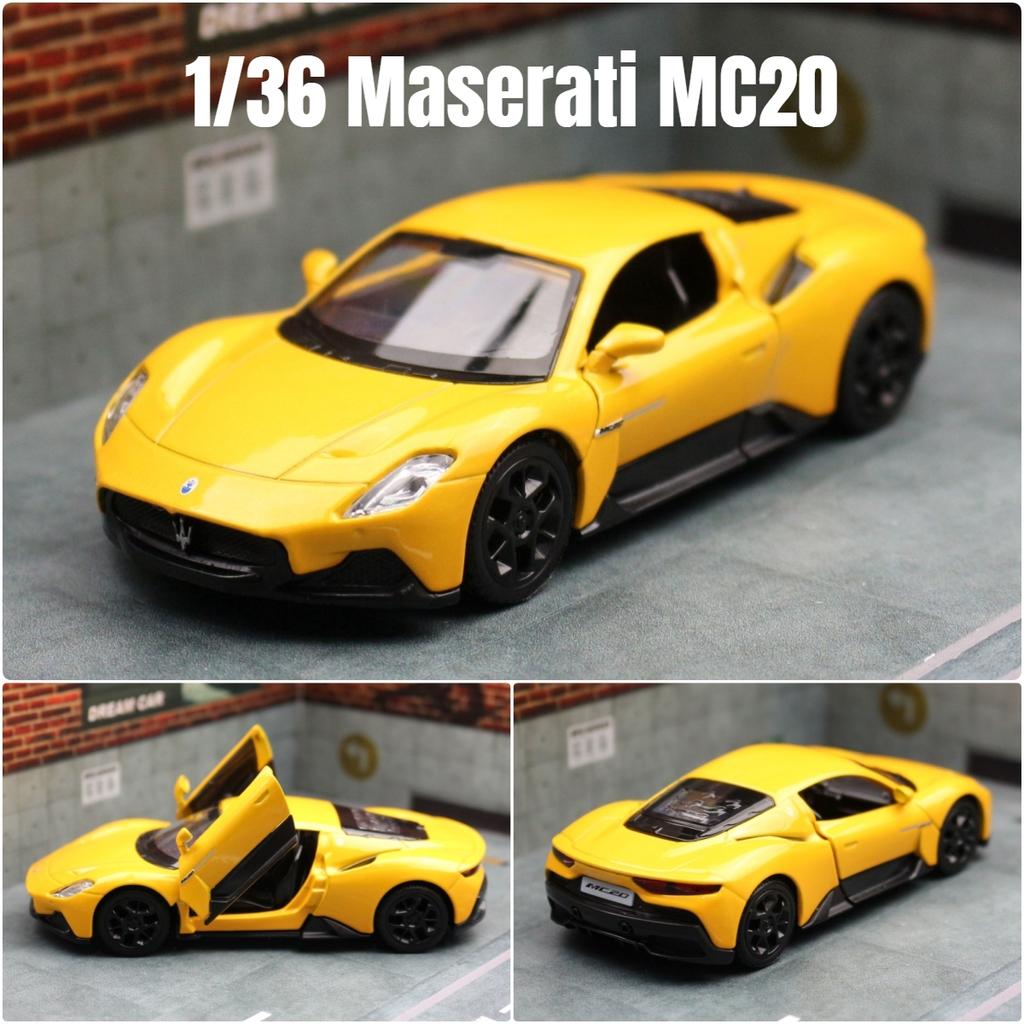 1/36 Maserati MC20 Super Sport Spielzeugautomodell für Kinder RMZ CiTY 5" Druckguss-Miniatur-Pullback-Kollektion Geschenk für Kinder Jungen