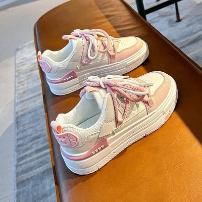 Fashion Women's Sneakers Students Korean Version Casual Non-slip Thick Sole White Sports Shoes Fashion Woman Skateboard Shoes 2025 New
