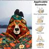 1pc Floral Bear Blanket, Lightweight Flannel Throw Blanket For Sofa, Bed, Travel, Camping, Living Room, Office, Couch, Chair, And Bed
