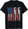 Plumber American Flag Pipe Wrench 4th of July Plumbing Gift Unisex T-Shirt