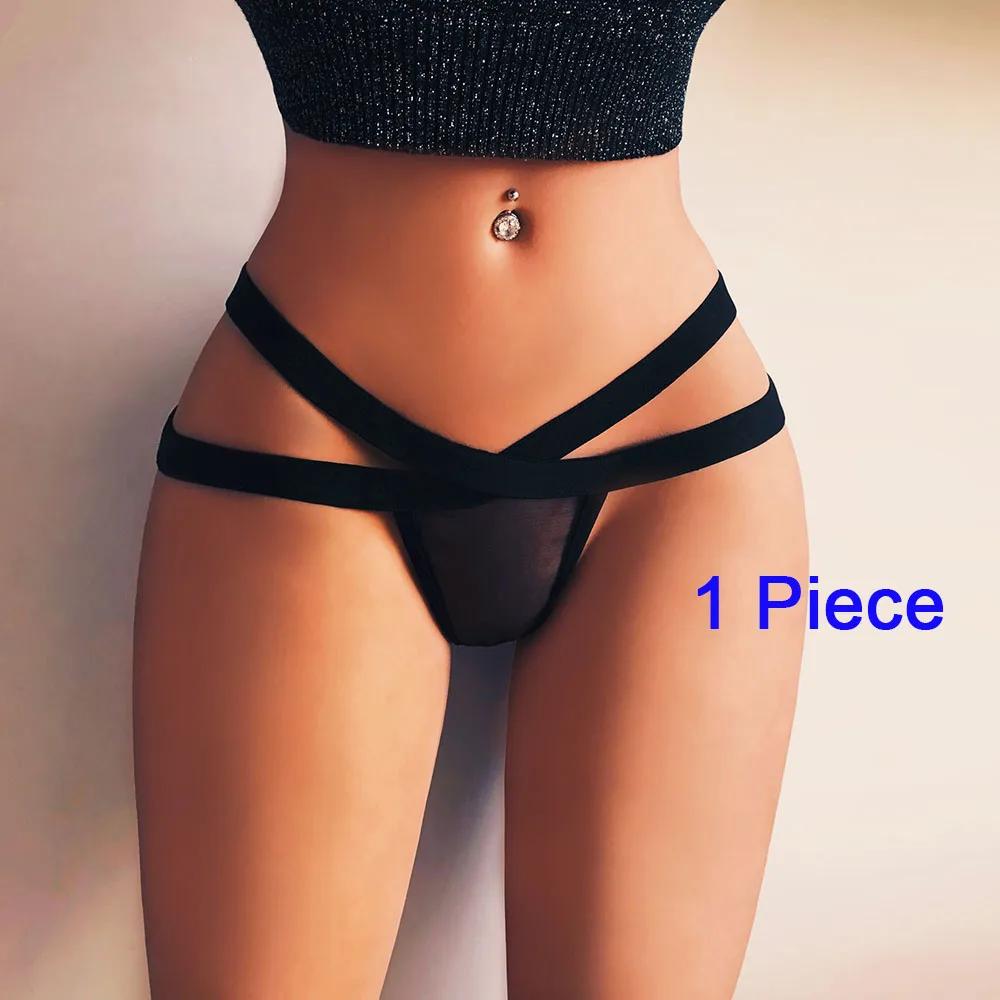 Sexy Low-Rise G-String Women's Panties Erotic Lace Transparent Thongs T-Back Briefs Underwear Female Lingerie Clothing