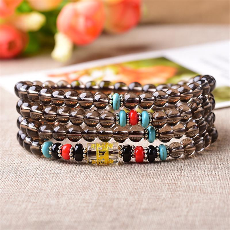 Multilayer Garnet Amethyst Beads Bohemian Wrap Bracelet Charm Women Men Wristband Jewelry Gift