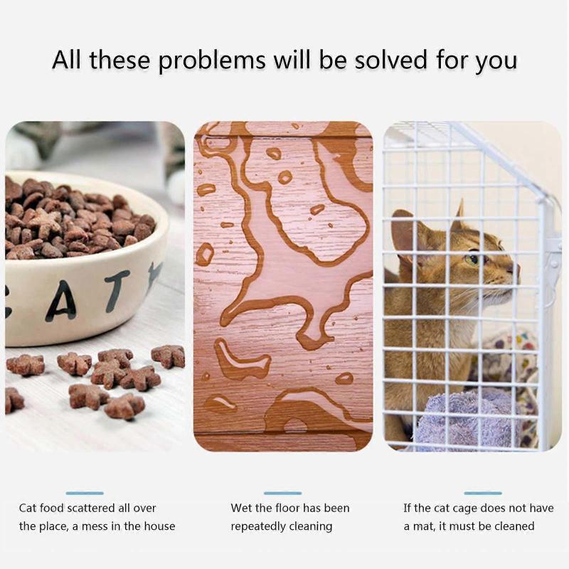 Podložka pod psí misky Silikonová Protiskluzová Podložka na krmení pro domácí mazlíčky se zvýšenými okraji Omyvatelná