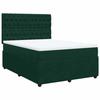 Maison Exclusive - Sommier à lattes de lit et matelas Vert foncé 140x190cm Velours