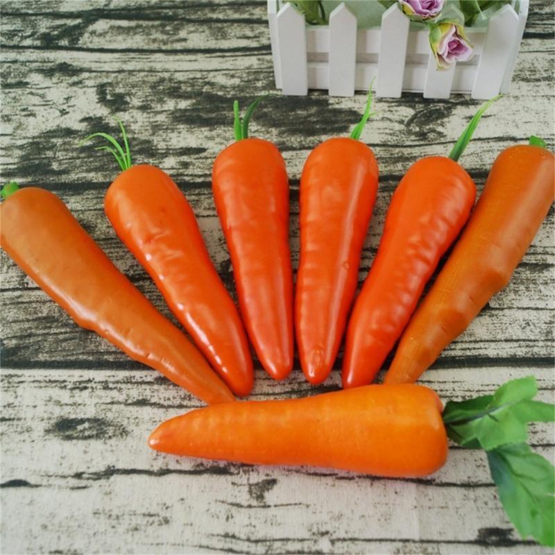 Artificial Carrots 6PCS Mini Carrots Fake Vegetable Display for Dollhouse