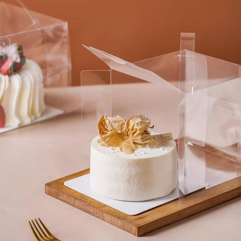 10 Set Geburtstagstorte Box Transparent Mini 2 Zoll 3 Zoll 4 Zoll Backen Kuchen Tragbare Verpackungsbox West Point Tragbare Verpackung