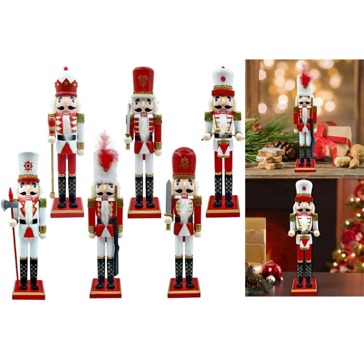 Christmas Nutcrackers Ornament Wood Nutcrackers Soldier Decorations for Christmas Figures Gift