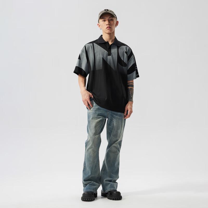 New Element Unisex Washed Stretch Straight-Leg Jeans