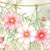 Spring Hanging Floral Window Cling Watercolor Saussurea Flower Vine Window Decals Reusable Static Glass Sticker for Home Shop Office