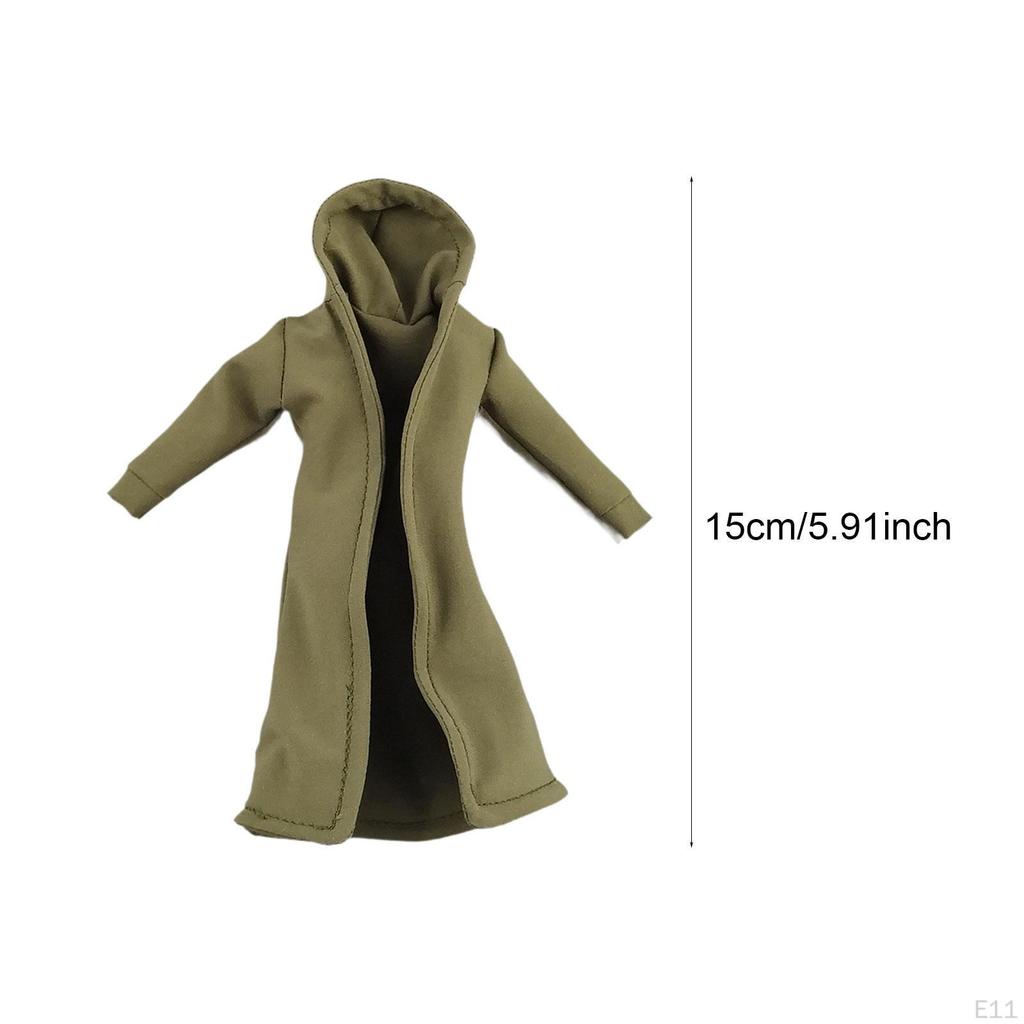 1/12 Scale Male Coat Model Miniature Decoration Accessories Cosplay Windbreak Figure Clothes,