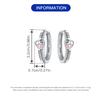 Real 925 Silver Earrings Symmetry Heart Hoop Earrings For Women Wedding Engagement Earrings Jewelry Gift