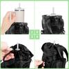 Portable Water Bottle Carrier Bag with Pockets Reusable Water Bottle Sling Bag with Adjustable Strap Insulated Mug Cover Bag