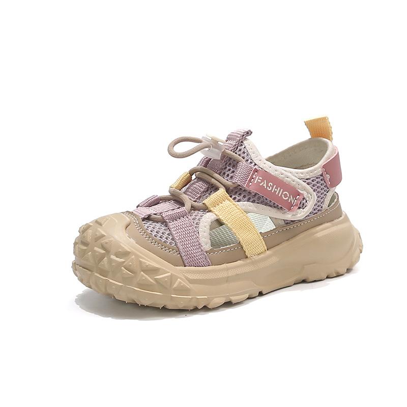Children s Baotou Sandals Summer New Style Boys  Hollow Durian Bottom Girls  Sports and Leisure Breathable Beach Shoes 27 фиолетовый