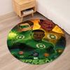 Green Lantern Printed Round Rug Carpet Chair Rug Area Rug Entryway Doormats,for Office Chair Living Room Bedroom Kitchen Room.