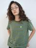 ENZO BLUES Striped Classic T-Shirt (Olive)