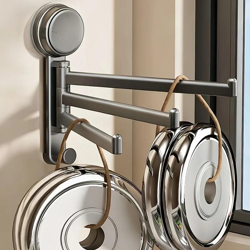 Towel Rack No Drill Suction Cup 3 Bar Wall Mounted Towel Hanger Strong Bathroom Kitchen Space Organizer Hanging Towel Rack