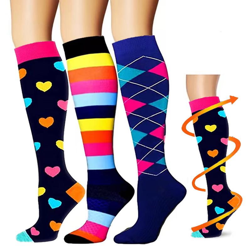 

Men Women Socks Compression Socks Elastic Sports Beautiful Leg Nurse Stocking Jogging Climbing Cycling Flight Excercise S M