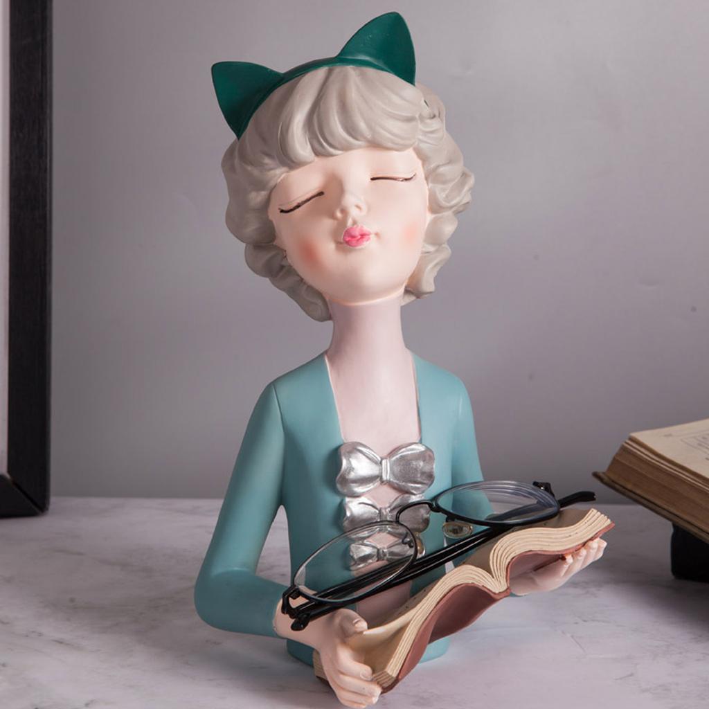 1 Pc Charming Modern Girl Statue - Resin Figurine  - A Stylish Decor Accent for Your Home Living Room, Room Office Decoration So