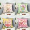 Lulu Pig Pink Pillow Case For Car Sofa Decorative Home Doublesided Print Plush Square Throw Pillow Cushion Cover