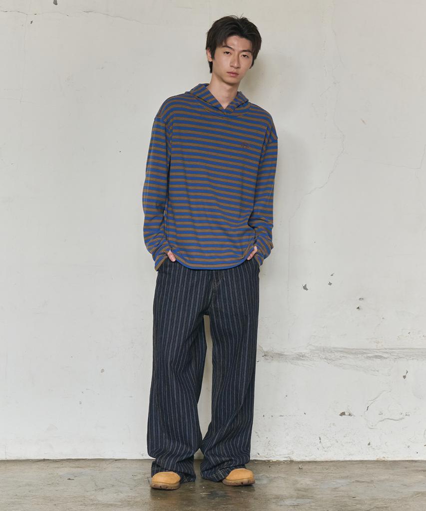NONTYPE Multi Stripe Fleece Hoody (Blue)