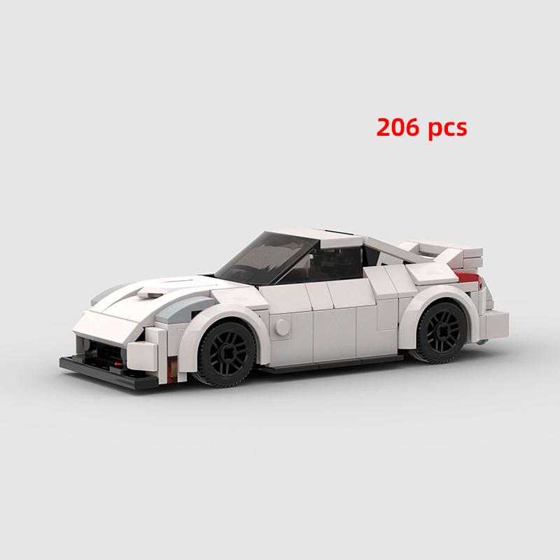Technisches Auto Stadt Geschwindigkeit Sport MOC Kreatives Rennauto Bausteine Garage Auto Rennauto Auto Fahrzeug Spielzeug
