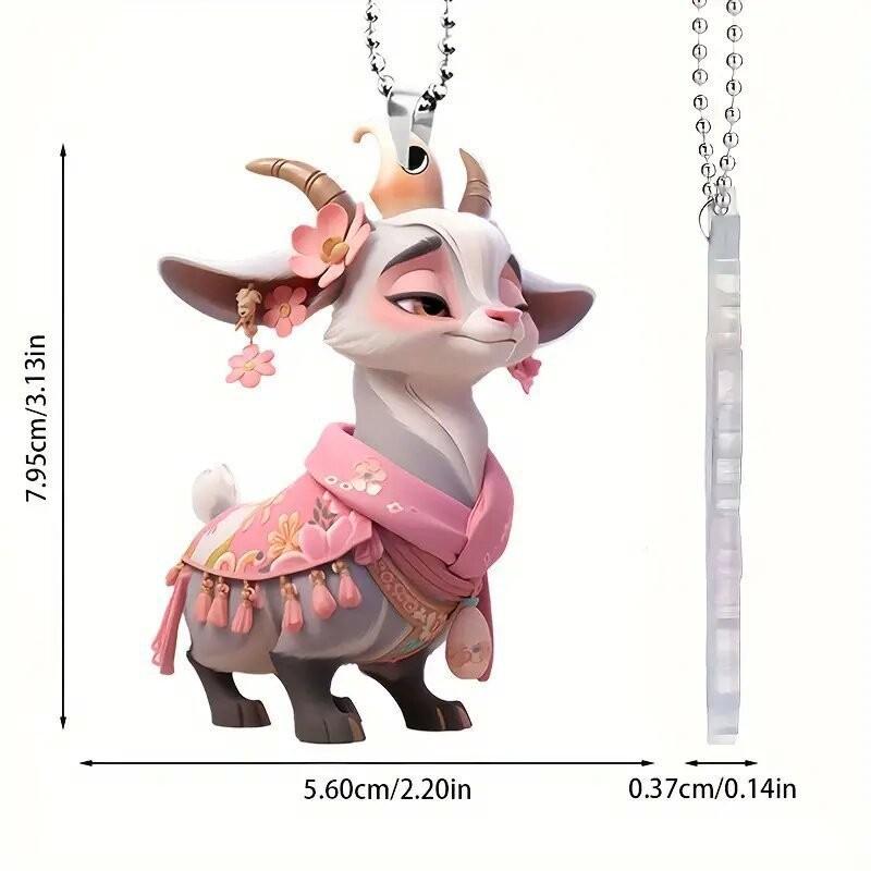 

Горный акриловый причудливый кулон-коза, идеально подходящий для автомобильных аксессуаров и брелка для рюкзака